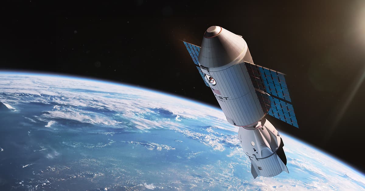 Rendering of Vast Haven-1 in low Earth orbit